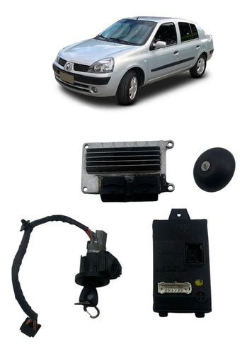 Kit Módulo Injeção Renault Clio 1.0 16v 2003 Gasolina Usado