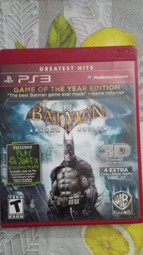 Batman Arkham Asylum Original Ps3 Fisico (Usado)