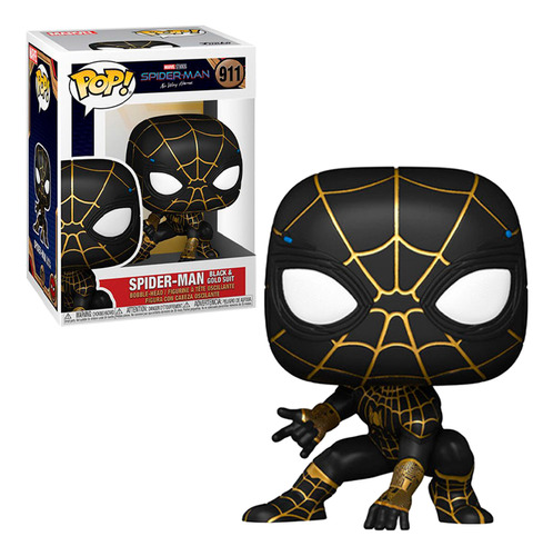 Funko Pop Marvel Spider-man Black And Gold Suit #911