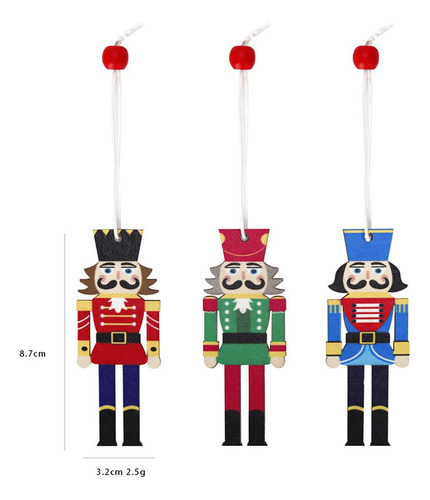 3 Cascanueces Colgantes Para Árbol De Navidad, Estilo A