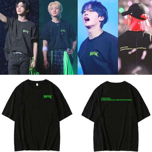 Remera De Algodón Maniac Stray Kids V- Everywhere All Around