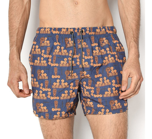 Short Baño Reef Tiki Estampado Hombre