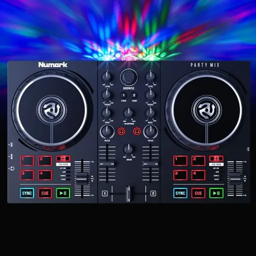 Controlador De Dj Numark Party Mix Com Luzes E 2 Decks | MercadoLivre