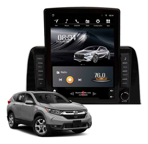 Multimídia Tesla Soaudio S8 Line Crv 17 A 21 Octacore 4+64gb
