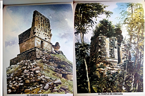 Libro: Acuarelas De Las Ruinas Mayas - Yandi Lizardo (Usado)