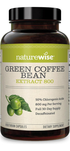 Extracto De Grano De Café Verde Naturewise 60 Cápsulas Vegan