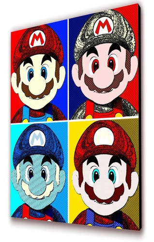 Imagen 2 de 3 de Cuadro 50x30cms Decorativo Super Mario 2!!!