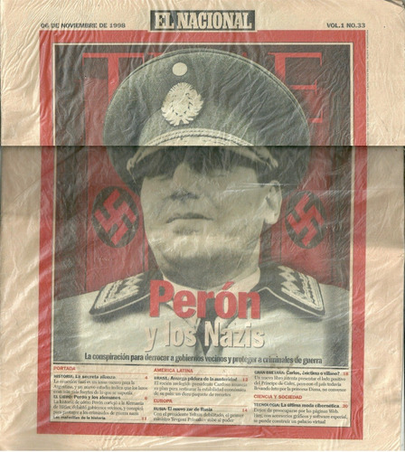 Revista El Nacional 06 Noviembre De 1998 Peron Y Los Nazis