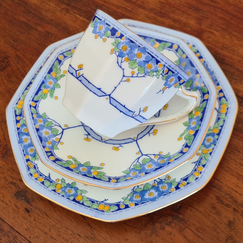 Trío Para Té Y Lunch Porcelana Royal Doulton Arvon Año 1902+