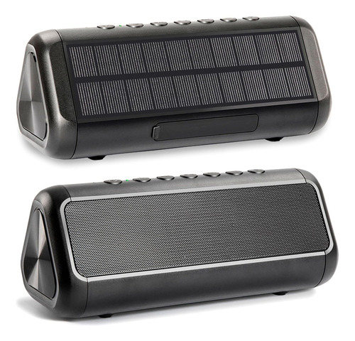 Friengood Altavoz Bluetooth Portátil Solar De 12 W, Altavoz 110v