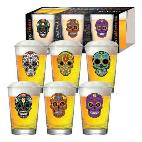 Jogo Copos Cerveja Caldereta P Vidro 300ml 6 Pcs Cor Incolor