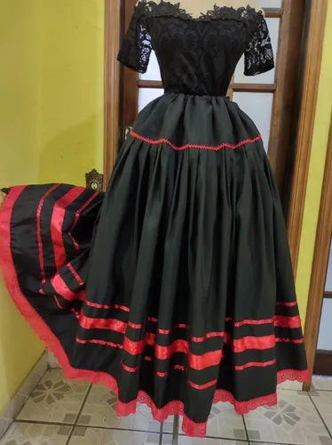 Saia de umbanda hotsell preta e vermelha