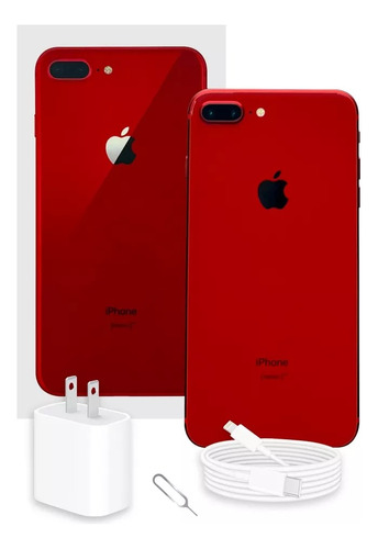  iPhone 8 Plus 64 Gb Rojo Con Caja Original Cargadores Grado A (Reacondicionado)