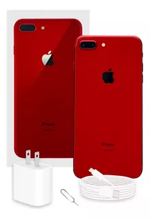 iPhone 8 Plus 64 Gb Rojo Con Caja Original Cargadores Grado A