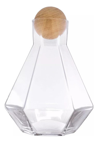 Botella De Vidrio Diamond Con Tapa Esferica 1.3 Litros Color Transparente