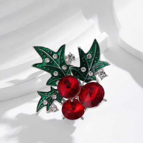 Broche De Navidad Con Pedrería, Elegante