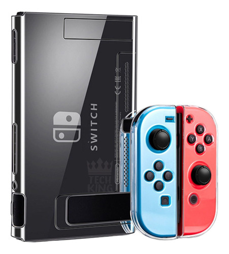 Capa Proteção Acrílico Cristal Joycon Para Nintendo Switch Cor Transparente