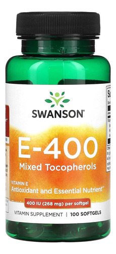 Vitamina E Natural E-400 Tocoferoles Mixtos, 400 Ui (268 Mg) - 100 Softgels  - Swanson