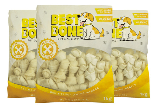 Osso Nó 3/4 Com 3kg Petisco Para Cachorros - Best Bone