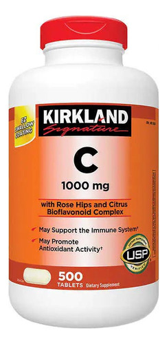 Vitaminas C 1000mg Kirkland 500 Tabletas Importado De Eeuu