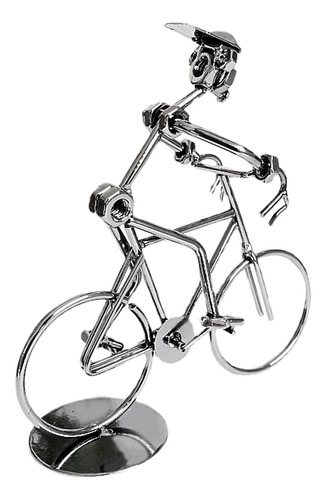 Adorno De Bicicleta De Metal Con Diseño Retro De Ciclistas,