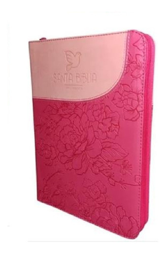 Imagen 2 de 4 de Biblia Reina Valera 1960 Letra Gigante Cierre Fucsia Rosa Qr
