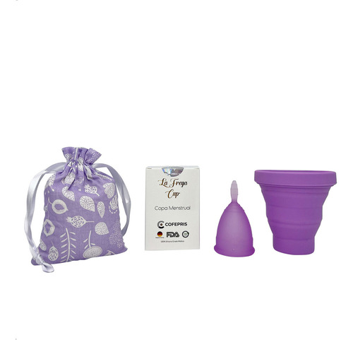Copa Menstrual Certificada Lf2 Silicona Grado Medico Color Violeta Talla Grande