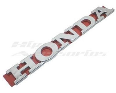 Emblema Letreiro Honda  1997 1998 1999 2000 2001 2002 2003 2004 2005 2006 2007 2008 Cromado 13,4cm X 1,5cm