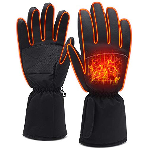 Qilove Cold Weather Battery Heated Gloves For Hombre Hand Wa