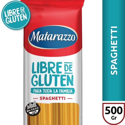 Fideos Spaghetti Libre De Gluten Sin Tacc Matarazzo 500g