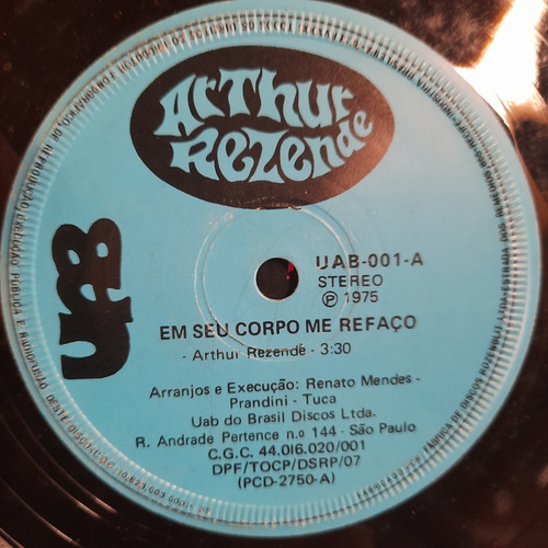 Imagem 4 de 6 de Compacto Arthur Rezende União De Artistas Brasileiros