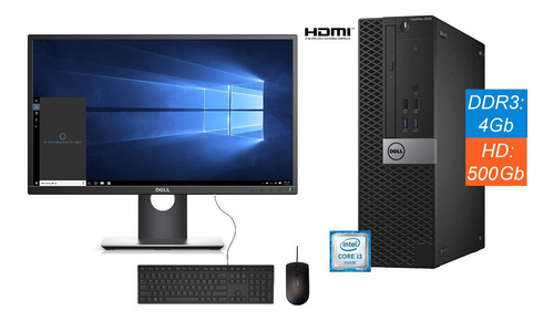 Cpu Dell 3040  I3-6100 4gb 500gb + Monitor Dell 23  Full Hd