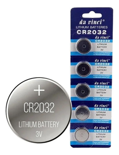 Kit Blister X5 Bateria Cr2032 Davinci 3v Pila Litio Moneda