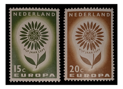 Holanda Tema Europa 1964 Nv. C/g Yv. 801/02