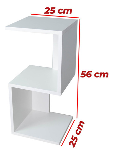 Mesa Decorativa De Cabeceira Modelo S Mdf Branco