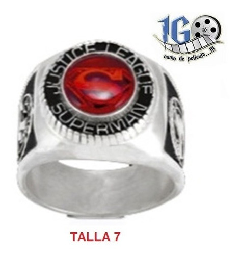 Anillo Liga De La Justicia Superman Justice League Tallas Ig