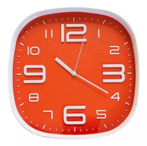 reloj pared cocina diseño naranja relojes pared modernos