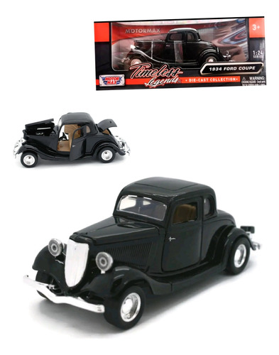 1934 Ford Coupe Escala 1:24 Motormax Diecast 