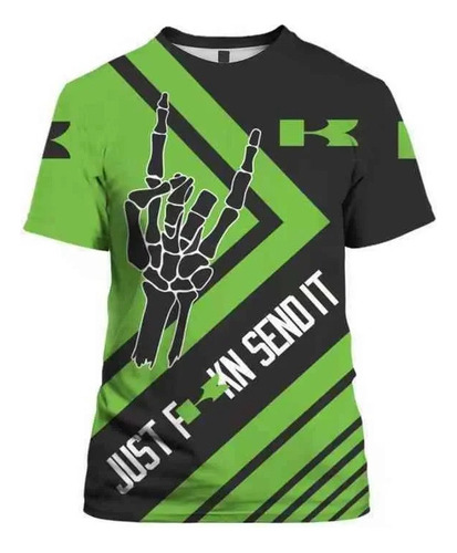 Camiseta De Manga Corta Con Estampado 3d Kawasaki