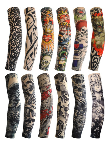 #. Mangas De Tatuaje Falsas For De 12pc