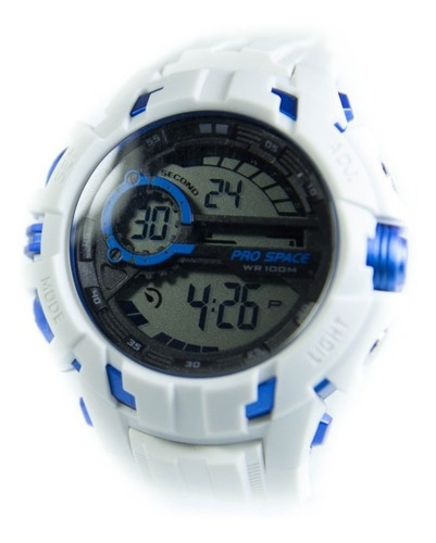 Reloj Digital Prospace Nws Blanco 100mts Sumergible Deporte
