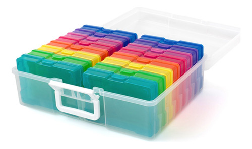 Caja Plastica Contenedora Con 16 Cajitas Multicolores Wer
