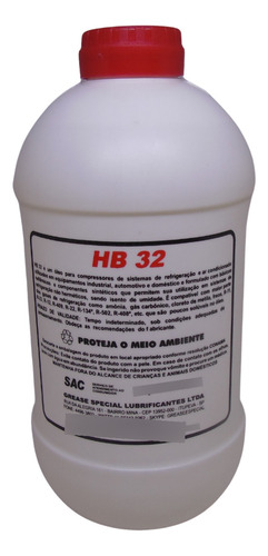 Óleo Hb32 Para Compressor Ar Condicionado Automotivo 1 Litro