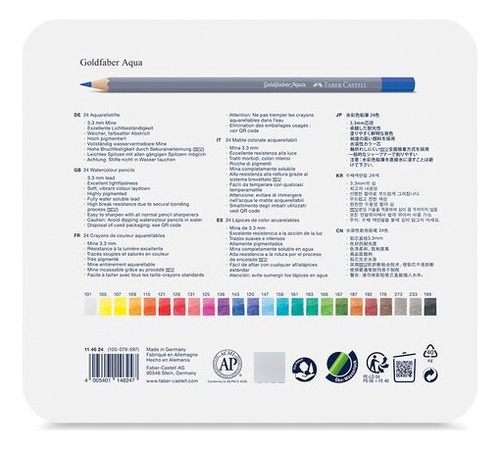 24 Lápices Acuarelables Goldfaber Colores Faber Castell