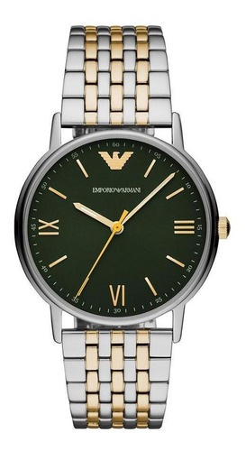 Relógio Masculino Emporio Armani Kappa Prata - Original