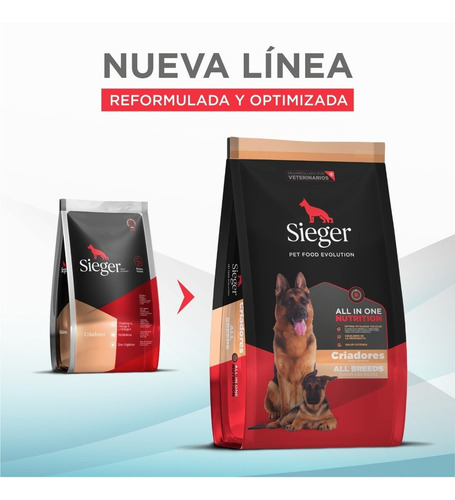 Alimento Sieger Criadores All In One para perro todos los tamaños en bolsa de 20 kg