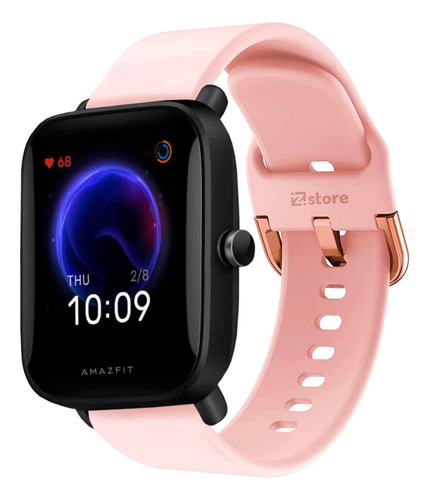 Correa Compatible Con Amazfit Bip U Rosado Hebilla 20m