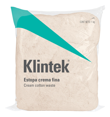 Bolsa De 1 Kg De Estopa Color Crema, Klintek 57001