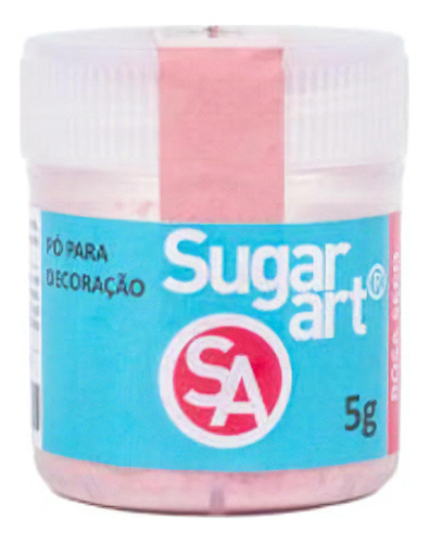 Pó Comestível Rosa Seco Corante Decorar Bolo Sugar 3g