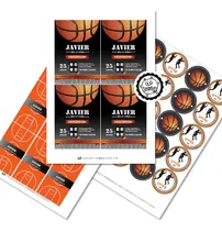 Comprar Kit Imprimible Basquetball Party Pdf Textos Editables!